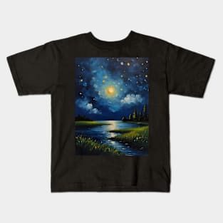 Starry night sky Kids T-Shirt